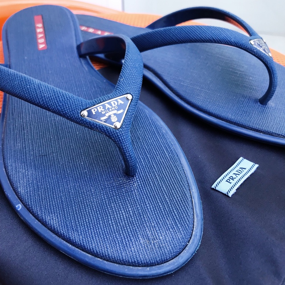 Rubber Prada Sport Flip Flops